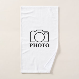 Add Personalised Photo Wedding Modern Cute Elegant Hand Towel