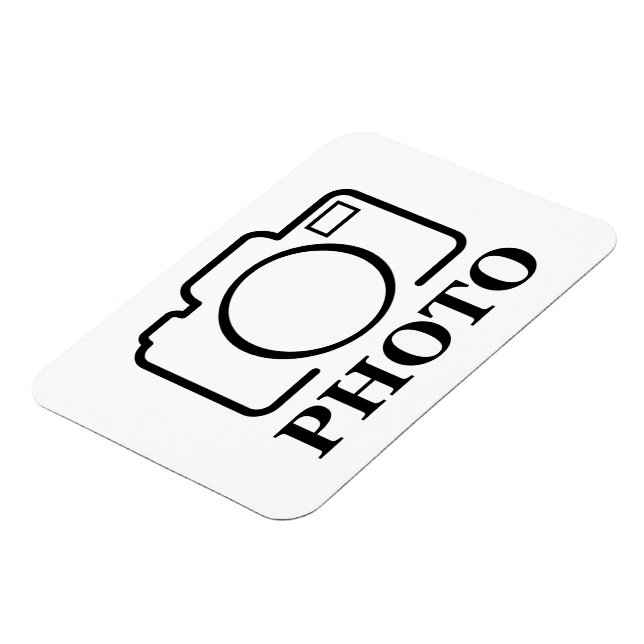 Add Personalised Photo Wedding Modern Cute Elegant Magnet (Left Side)