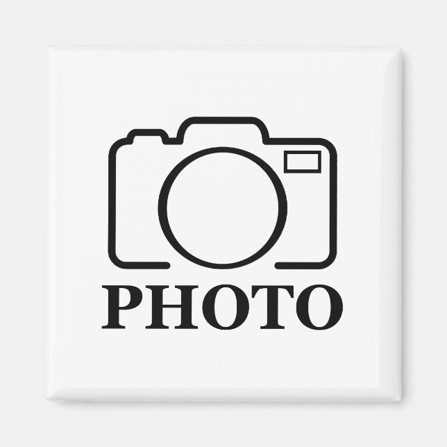 Add Personalised Photo Wedding Modern Cute Elegant Magnet (Front)