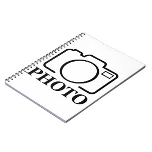 Add Personalised Photo Wedding Modern Cute Elegant Notebook