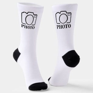 Add Personalised Photo Wedding Modern Cute Elegant Socks