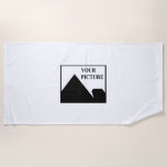 Add Personalised Picture Business Company Name Beach Towel<br><div class="desc">You can customise it with your photo,  logo or with your text.  You can place them as you like on the customisation page. Modern,  unique,  simple,  or personal,  it's your choice.</div>