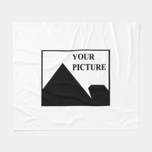 Add Personalised Picture Business Company Name Fleece Blanket