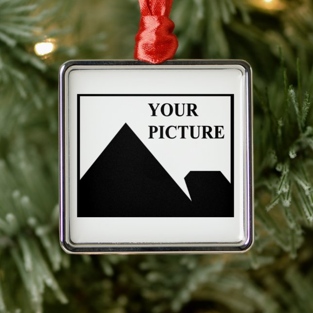 Add Personalised Picture Business Company Name Metal Ornament (Tree)