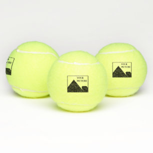 Add Personalised Picture Business Company Name Tennis Balls