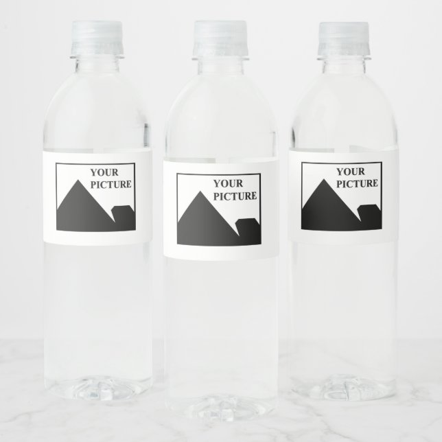 Add Personalised Picture Business Company Name Water Bottle Label (Bottles)