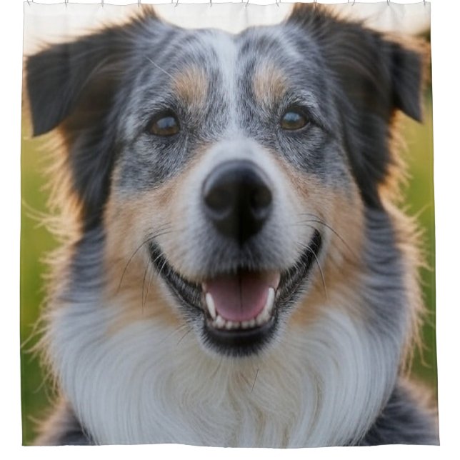 Add Pet Photo Customise Shower Curtain (Front)