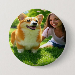 Add Pet Photo Personalise Customise 7.5 Cm Round Badge