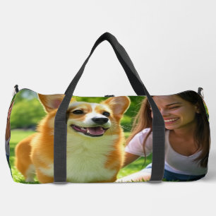 Add Pet Photo Personalise Customise Duffle Bag