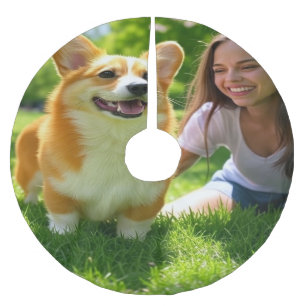 Add Pet Photo Personalize Customize Brushed Polyester Tree Skirt