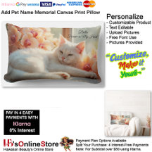 Add Pets Name & Picture Forever in My Heart Pillow