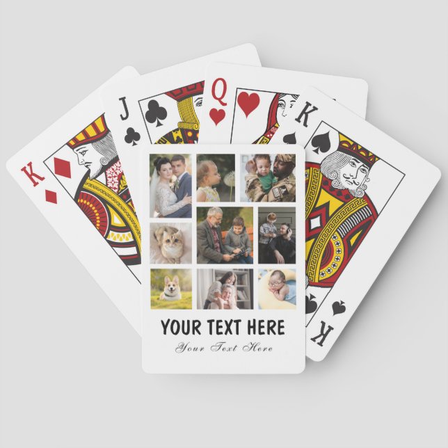 Add photo and Text  Playing Cards (Back)
