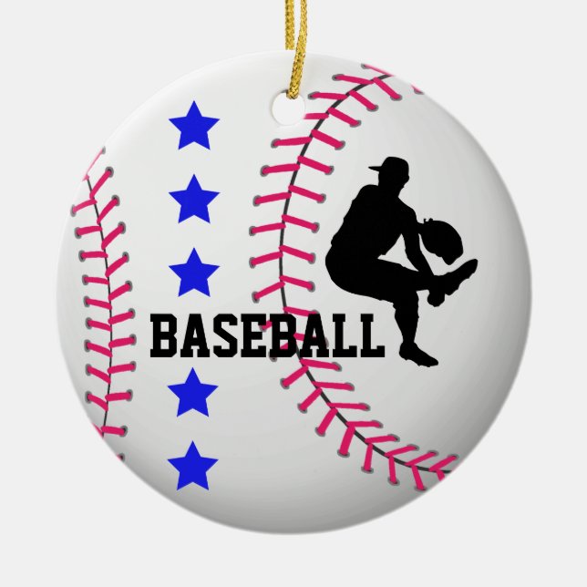 Add Photo Baseball Team Ornament (Front)
