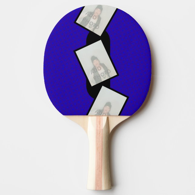 Add Photo Blue Ping Pong Paddle (Front)