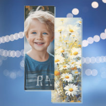 Add Photo Boy in Blue Double Sided Floral