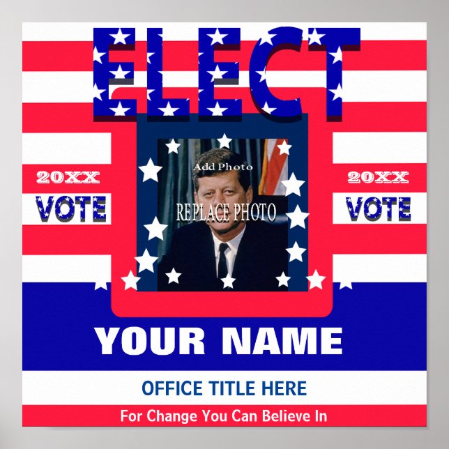 Add Photo Campaign Template Election Poster (Front)