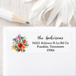 Add Photo, Custom 4-lines Return Address Label