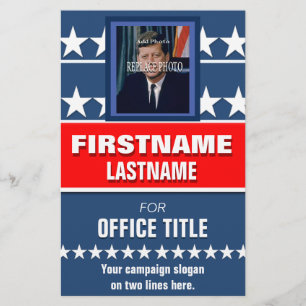 Add Photo Custom Campaign Political Template Flyer