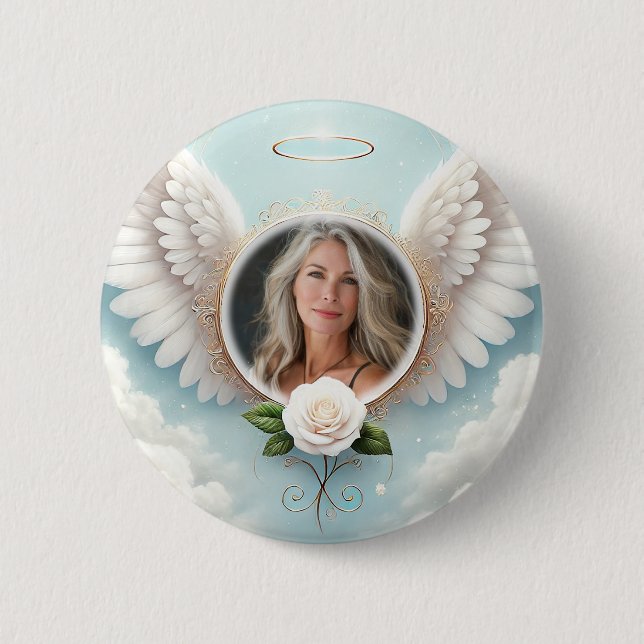Add Photo Custom Memorial 6 Cm Round Badge (Front)
