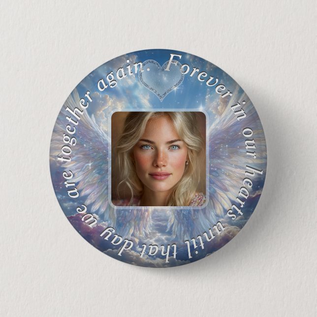 Add Photo Custom Memorial 6 Cm Round Badge (Front)