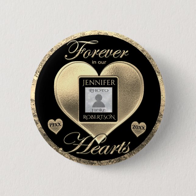Add Photo Custom Memorial 6 Cm Round Badge (Front)