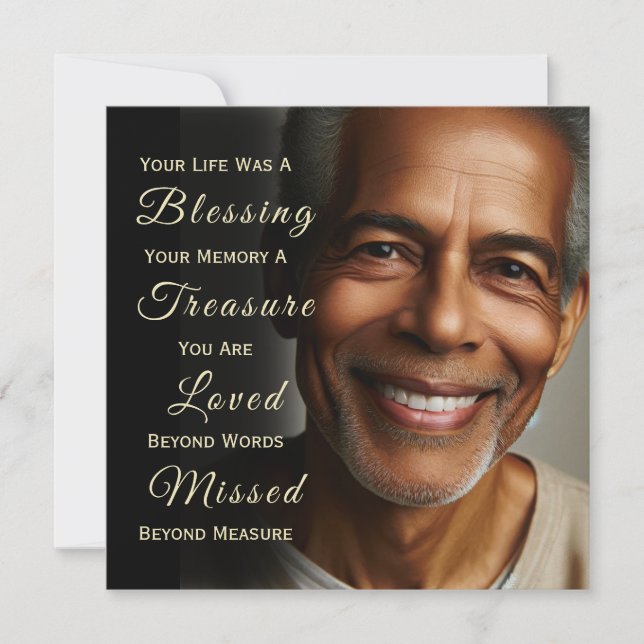 Add Photo Custom Memorial Invitation (Front)