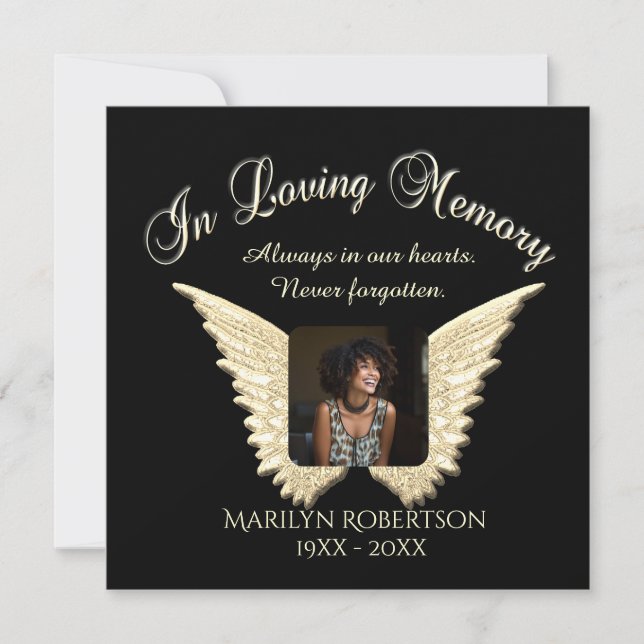 Add Photo Custom Memorial Invitation (Front)