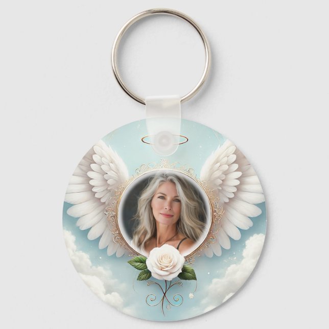 Add Photo Custom Memorial Key Ring (Front)