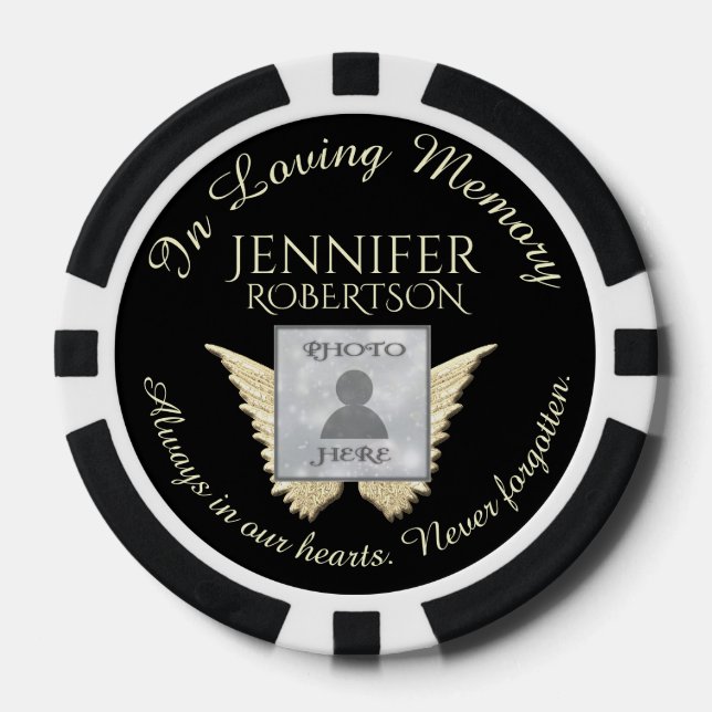 Add Photo Custom  Memorial Poker Chips (Front)