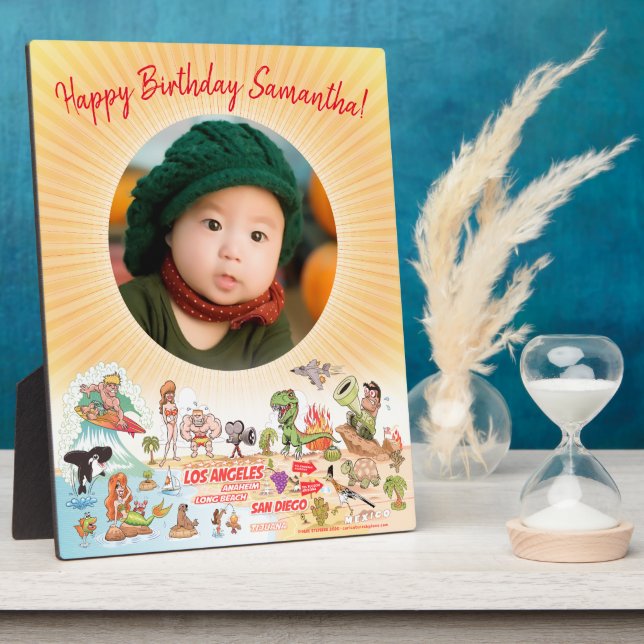 Add Photo & Edit Text SoCal Scene Plaque (Side)