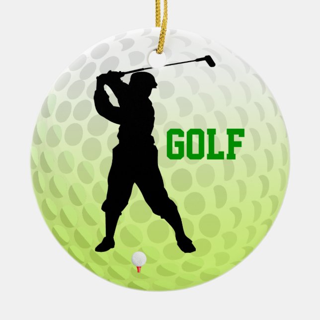Add Photo Golf Tee Off Ornament (Front)
