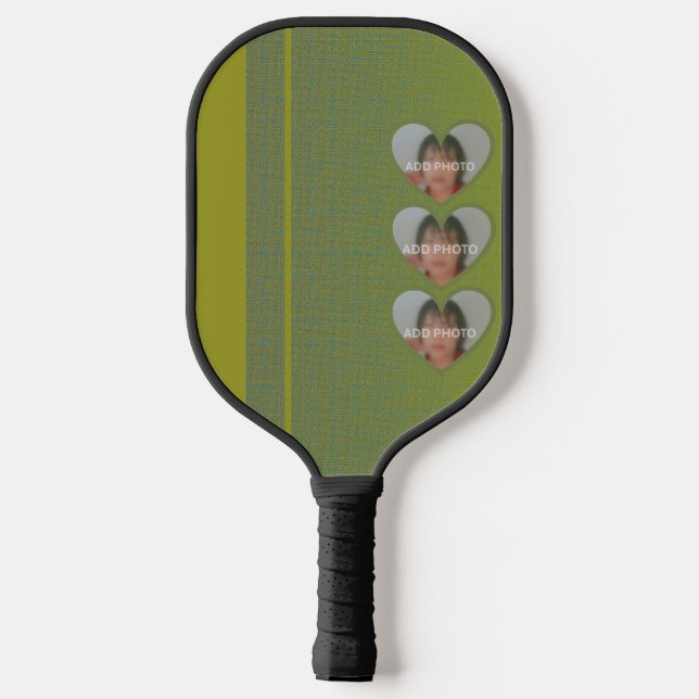 Add Photo Green Pickleball Paddle (Back)