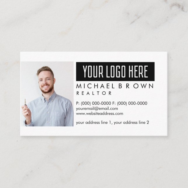Add Photo Insert Logo Realtor Professional (Front)