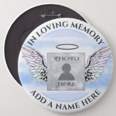 Add Photo Memorial 6 Cm Round Badge (Front & Back)