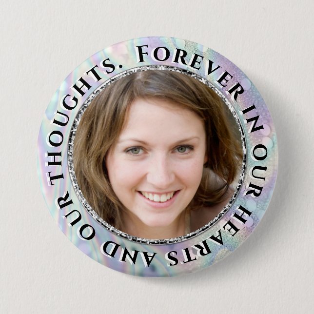 Add Photo Memorial 7.5 Cm Round Badge (Front)