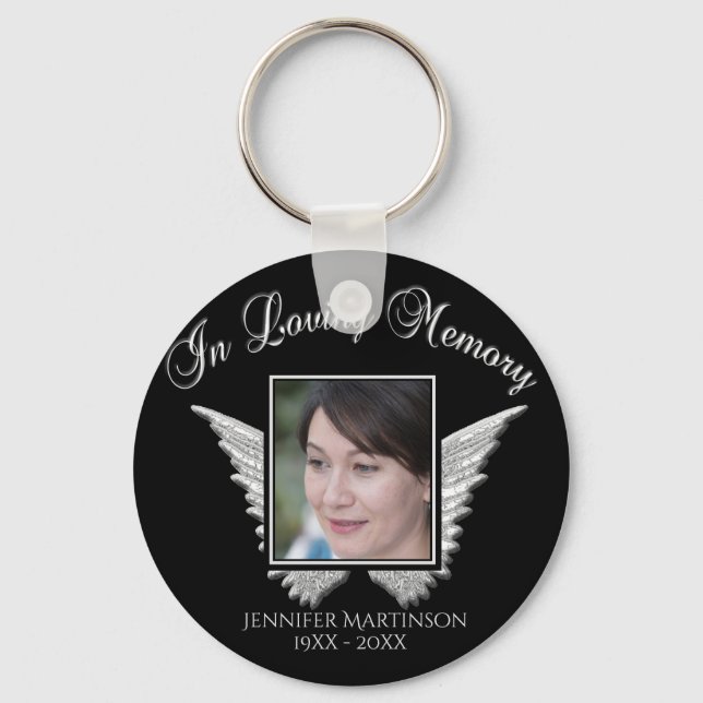Add Photo Memorial in Loving Memory Key Ring (Front)