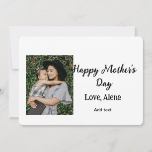Add photo name classic elegant Happy mother's day  Card