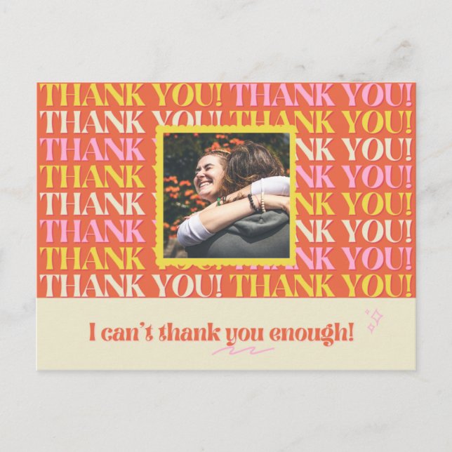 Add Photo - Personal General Thanks Postcard (Front)