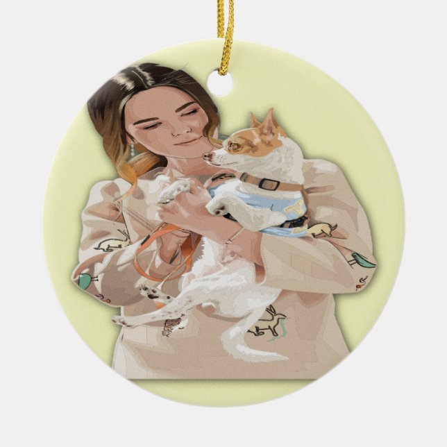 Add Photo Personalise Ceramic Ornament (Front)