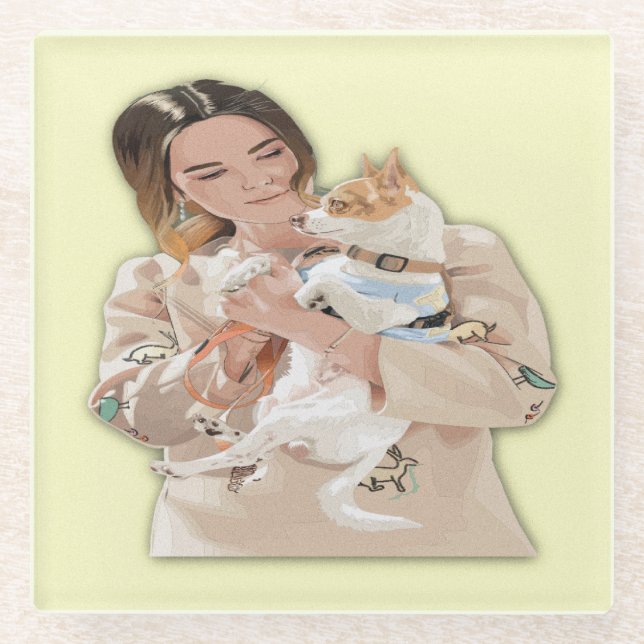 Add Photo Personalise Glass Coaster (Front)