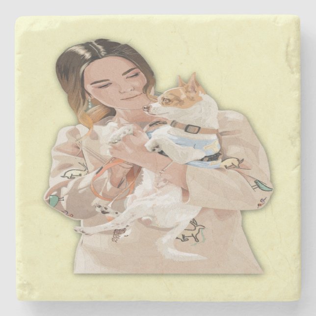 Add Photo Personalise Stone Coaster (Front)