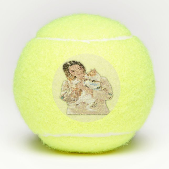 Add Photo Personalise Tennis Balls (Front)