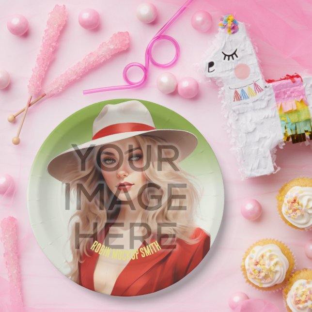 Add Photo Personalised Custom Paper Party Plates (Party)