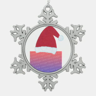 Add Photo Personalised Santa Hat Ornaments