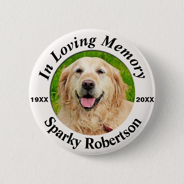 Add Photo Pet Memorial 6 Cm Round Badge (Front)