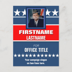 Add Photo Political Campaign Postcard