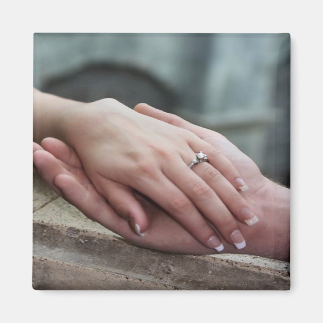 Add Photo Save the Date Proposal Engagement Magnet (Front)