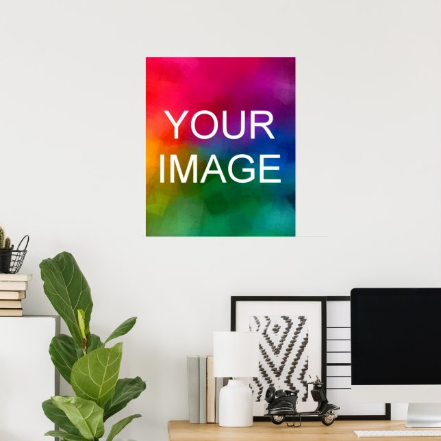 Add Photo Stylish Modern Simple Template Custom Poster (Home Office)
