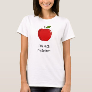 Add Photo Text Fun Fact I'm Retired Teacher Funny T-Shirt
