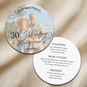 Add Photo Text Overlay 30th Wedding Anniversary  Menu